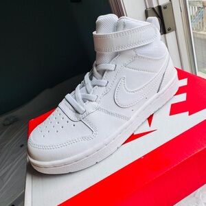 Nike All-White High-Top Sneakers